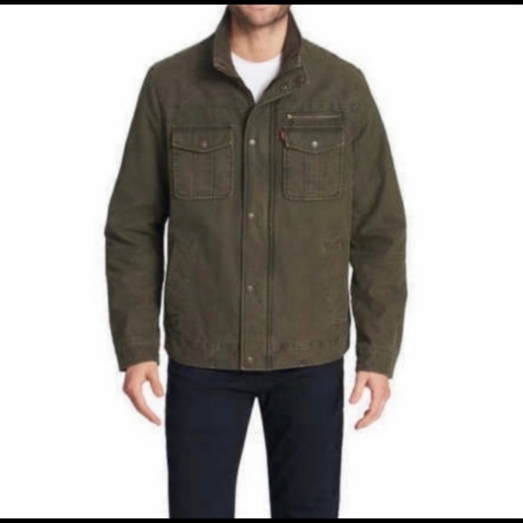 Levi's Trucker Field Utility Army Quilted Men’s Coat Jacket - Picture 2 of 11